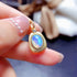 S925 pure silver natural opal pendant exquisite frosted design necklace - MOWTE