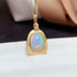 S925 pure silver natural opal pendant exquisite frosted design necklace - MOWTE