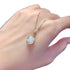 S925 pure silver natural opal pendant exquisite necklace - MOWTE