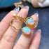S925 pure silver natural opal earrings - MOWTE