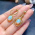 S925 pure silver natural opal earrings - MOWTE
