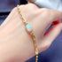 S925 pure silver natural opal bracelet - MOWTE
