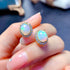 S925 pure silver natural opal studs - MOWTE
