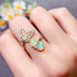 S925 pure silver butterfly natural opal ring - MOWTE