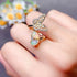S925 pure silver butterfly natural opal ring - MOWTE
