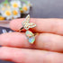 S925 pure silver butterfly natural opal ring - MOWTE
