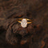 S925 Silver Ring with 2.5ct Oval-Cut Center Stone Exquisite for Stacking - MOWTE