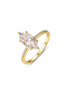 S925 Silver Ring with 2ct Marquise-Cut Center Stone Exquisite for Stacking - MOWTE