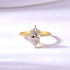 S925 Silver Ring with 2ct Marquise-Cut Center Stone Exquisite for Stacking - MOWTE