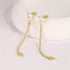 S925 sterling silver fashionable water droplet zircon two wearing methods heart inlaid zircon pendant design sense long earrings - MOWTE