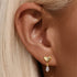 S925 sterling silver heart-shaped zircon pendant for daily wear earrings - MOWTE