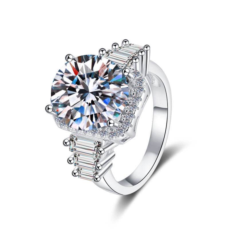 Luxury S925 Silver 5ct Moissanite Ring Wedding & Engagement Ring - MOWTE