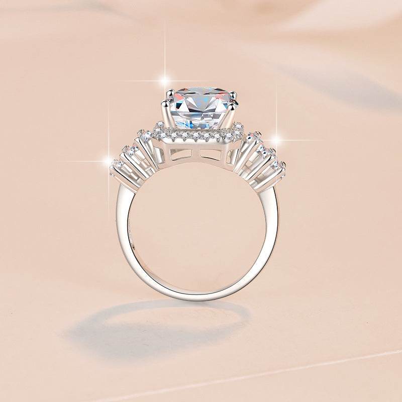 Luxury S925 Silver 5ct Moissanite Ring Wedding & Engagement Ring - MOWTE