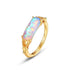 Colorful Opal Ring S925 Pure Silver Finger Ring with Removable Simple Style Women's Festival Gift - MOWTE