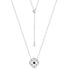 Atmospheric hollow window flower 925 silver inlaid natural jade women necklace - MOWTE