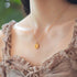 Light gold 26 letter pendant S925 silver necklace collarbone chain - MOWTE