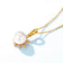 Commuting minimalist geometric pearl pendant S925 pure silver pearl necklace - MOWTE