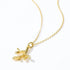 White Zirconia Pendant Female Geometric Branch 925 Silver Gold Plated Necklace - MOWTE