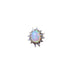 S925 pure silver oval flower natural opal ring - MOWTE