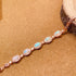 S925 pure silver natural opal oval 4 * 6mm bracelet - MOWTE