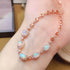 S925 pure silver natural opal oval 4 * 6mm bracelet - MOWTE
