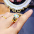 S925 pure silver natural opal ring - MOWTE