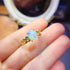 S925 pure silver natural opal ring - MOWTE