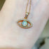 S925 pure silver natural opal pendant exquisite necklace - MOWTE