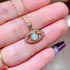 S925 pure silver natural opal pendant exquisite necklace - MOWTE