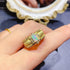 S925 pure silver natural opal ring - MOWTE