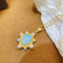 S925 pure silver natural opal pendant exquisite necklace - MOWTE