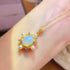 S925 pure silver natural opal pendant exquisite necklace - MOWTE