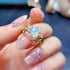 S925 pure silver natural opal ring - MOWTE