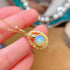 S925 pure silver natural opal pendant exquisite necklace - MOWTE