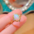S925 pure silver natural opal ring - MOWTE