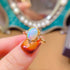 S925 pure silver natural opal ring - MOWTE