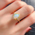 S925 pure silver natural opal ring - MOWTE
