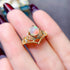 S925 pure silver natural opal ring - MOWTE