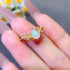 S925 pure silver natural opal ring - MOWTE