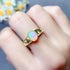 S925 pure silver natural opal ring - MOWTE