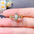 S925 pure silver natural opal ring - MOWTE