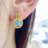 S925 pure silver natural opal studs - MOWTE