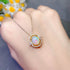S925 pure silver natural opal pendant exquisite necklace - MOWTE