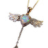S925 pure silver natural opal pendant exquisite necklace - MOWTE