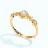 Personalized artificial Opal ring S925 pure silver gold-plated ring for women - MOWTE