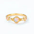 Personalized artificial Opal ring S925 pure silver gold-plated ring for women - MOWTE