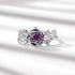 Artisan Alexandrite Rose Ring - Handcrafted 925 Sterling Silver with Color-Shifting Stone - MOWTE