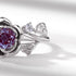 Artisan Alexandrite Rose Ring - Handcrafted 925 Sterling Silver with Color-Shifting Stone - MOWTE