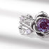 Artisan Alexandrite Rose Ring - Handcrafted 925 Sterling Silver with Color-Shifting Stone - MOWTE