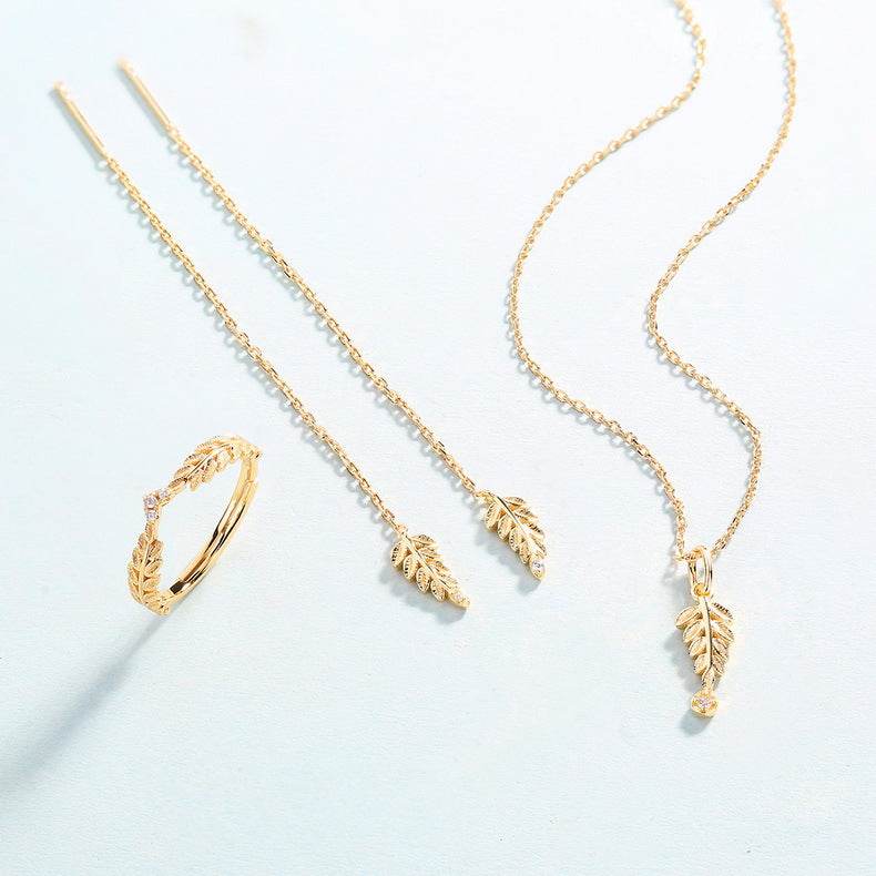 Women's S925 Sterling Silver Olive Branch Ring – Fashionable Adjustable Open Ring - MOWTE